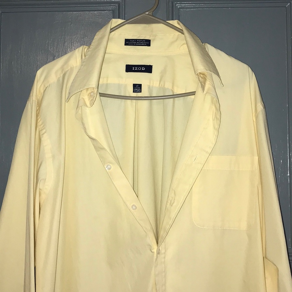 Izod canary yellow dress shirt